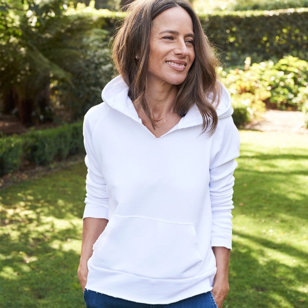Like New Frank & Eileen Melanie Triple Fleece Hoodie White Size XS